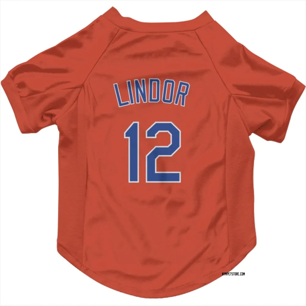 New York Mets Francisco Lindor Black Pet Jersey for Dog & Cat