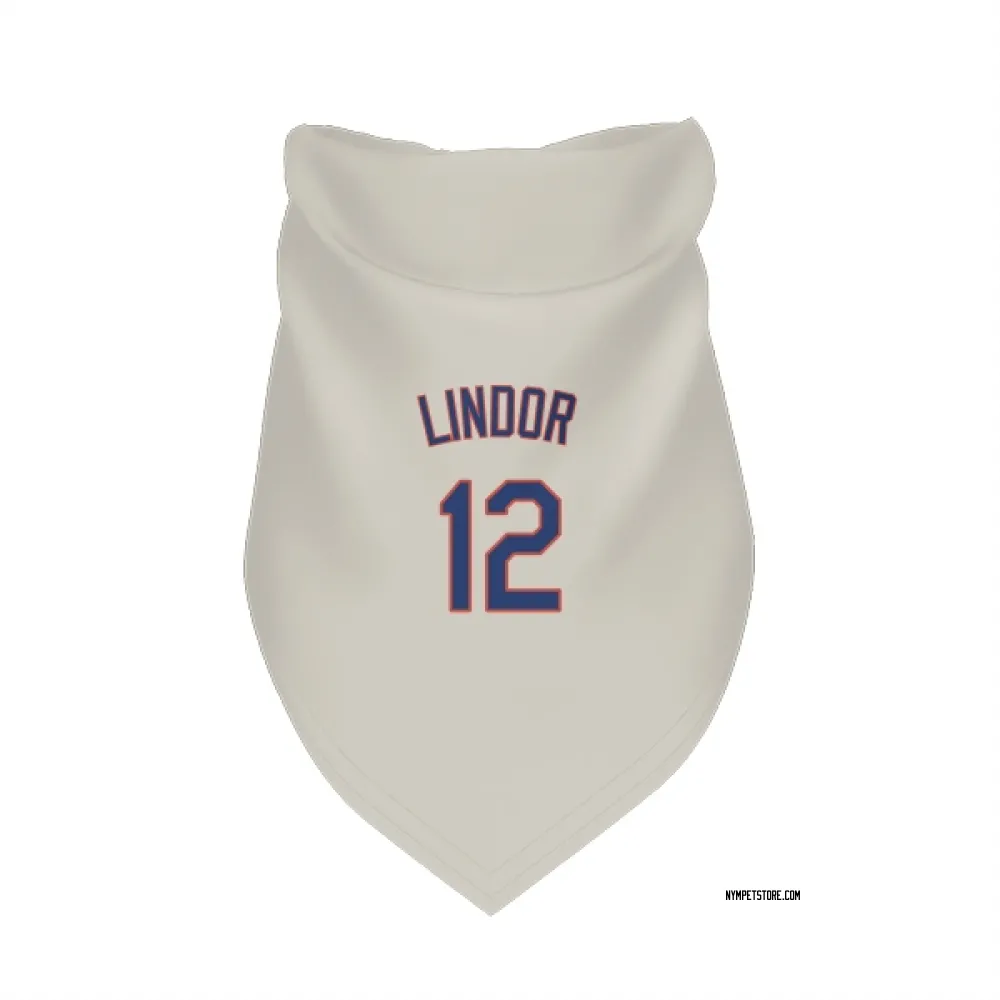 New York Mets Francisco Lindor Cream Pet Bandana for Dog & Cat