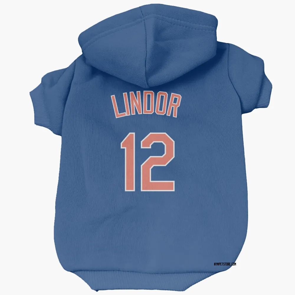 New York Mets Francisco Lindor Royal Pet Hoodie for Dog & Cat